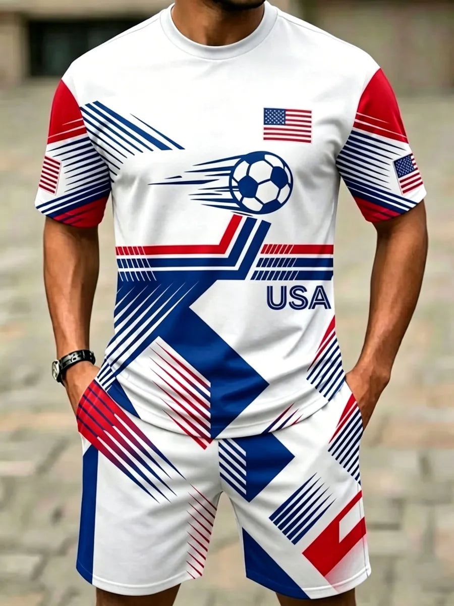 Men'S American Football Fan Art Print Suit