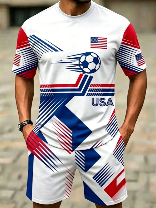 Men'S American Football Fan Art Print Suit