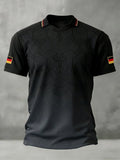 Men's German Football Team Fan Print Short-Sleeve Sports T-Shirt