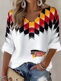 Women's German Football Print Casual T-Shirt