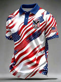 Men'S USA Football Lover Art Printed Polo Shirt
