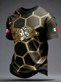 Men's Mexico Football Lover Printed T-shirt