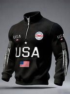 Men's USA Flag Waffle Sweatshirts