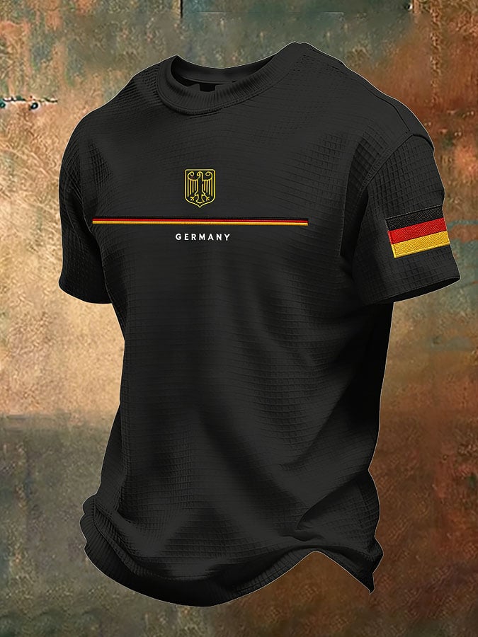 Men's Soccer Casual Printed Short-Sleeve T-Shirt