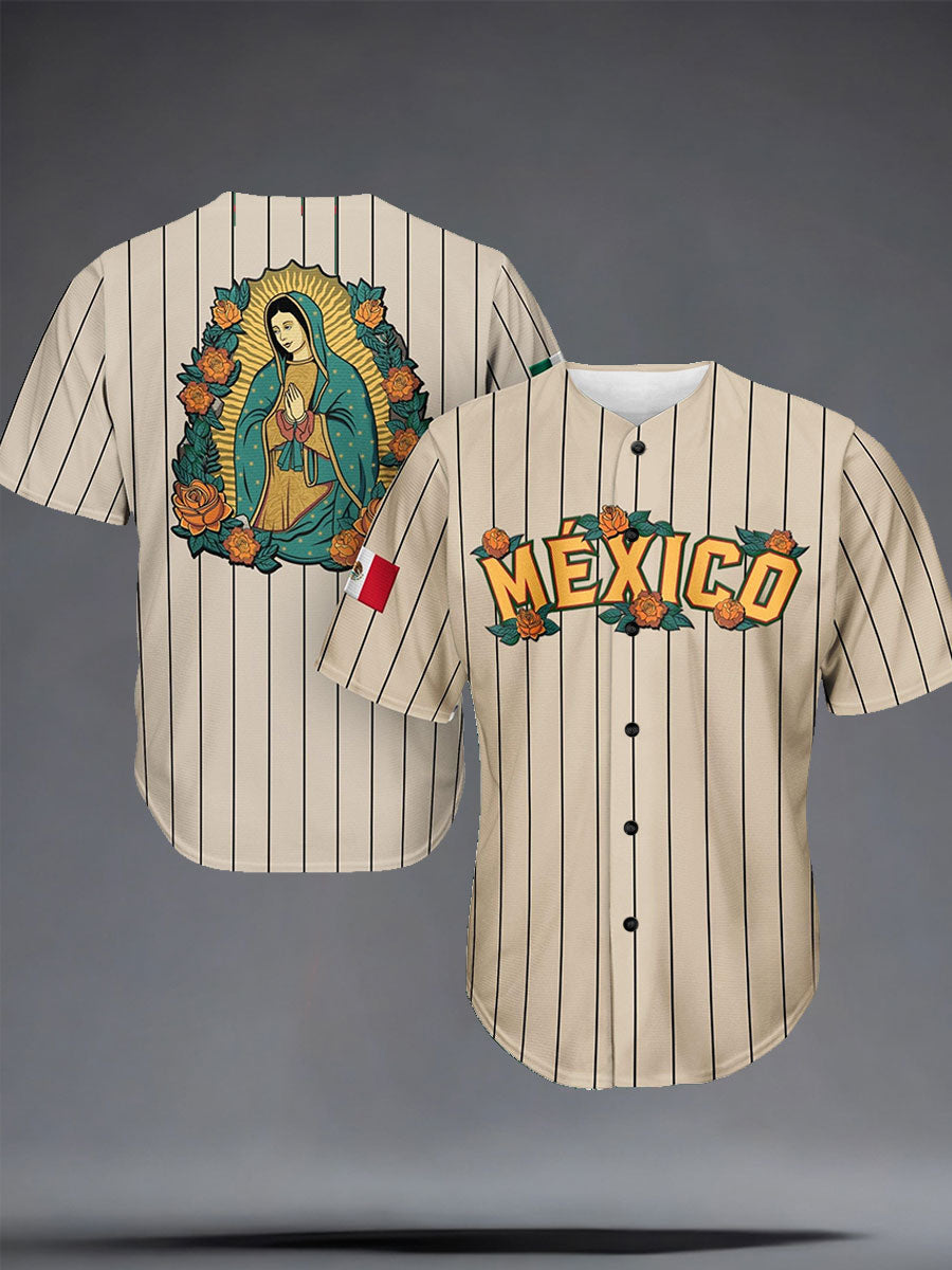 Men's Mexico Baseball Lover Printed Shirt