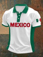 Men's Mexico Flag Print Casual Top