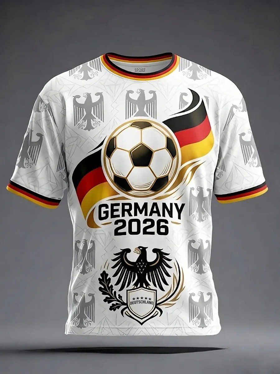 Men's Soccer Print Short-Sleeve T-Shirt