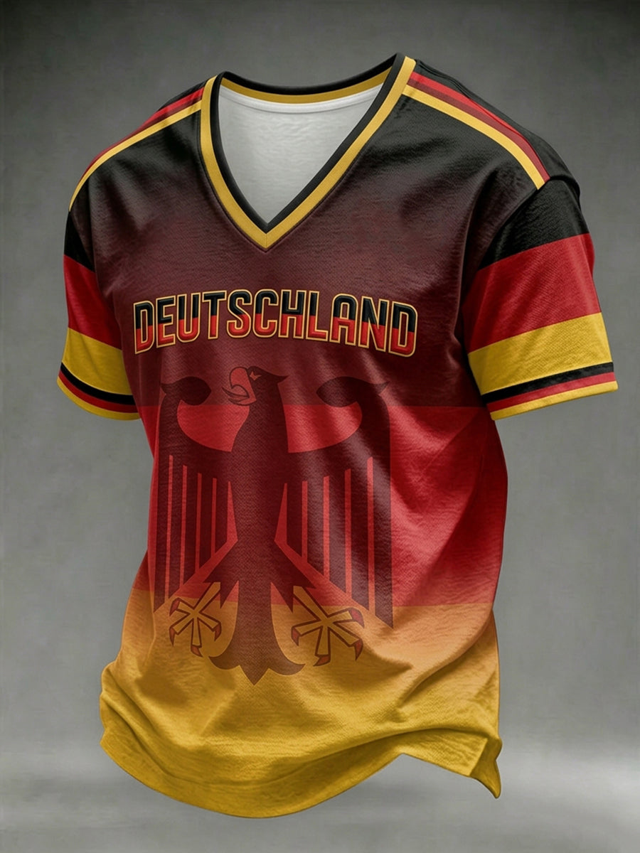 Men's German Football Lover Print T-Shirt