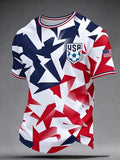 Men'S USA Football Lover Art Printed Polo Shirt