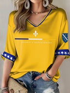 Women's Bosnia ZMAJEVI Football Lover Printed T-shirt