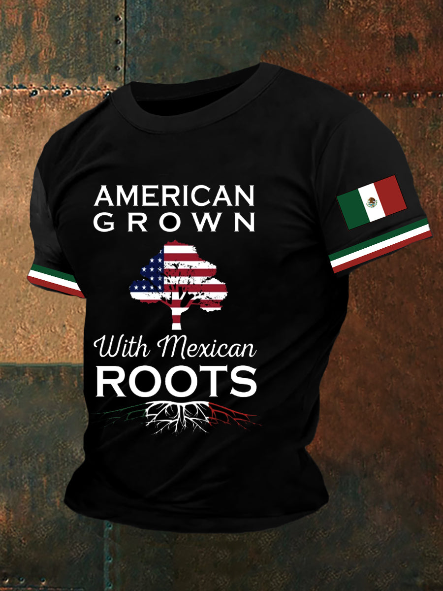 Men's Mexican Flag Print T-Shirt