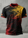 Men's German Football Team Fan Print Short-Sleeve Sports T-Shirt