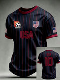 Men'S USA Football Lover Art Printed Polo Shirt