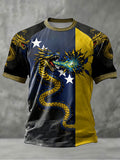 Men's Bosnia ZMAJEVI Football Lover Printed short sleeve t-shirt