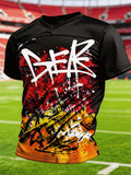 Men's Retro Color-Block Spliced Germany National Team Fan Soccer T-Shirt (Short Sleeve)
