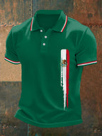 Men's Mexican Flag Print Casual Top