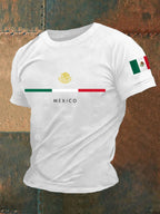 Men's Mexico Falg Print Casual Tee