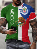 Men's Mexican Culture Design Short-Sleeved Sports Casual Shirt