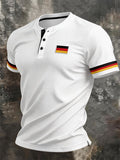 Men's Germany World Cup Waffle-Knit Open-Collar Short-Sleeve T-Shirt