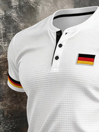 Men's Germany World Cup Waffle-Knit Open-Collar Short-Sleeve T-Shirt
