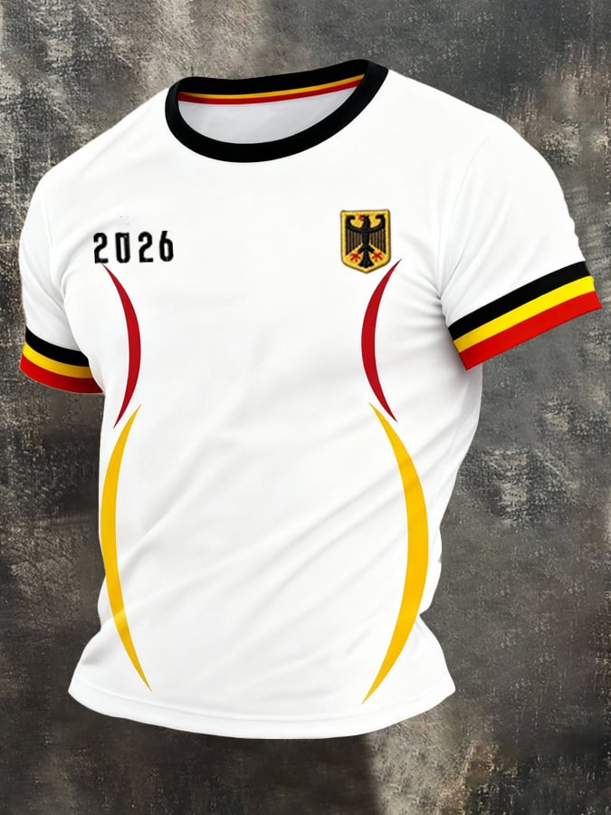 Men's Germany Soccer  Print T-Shirt