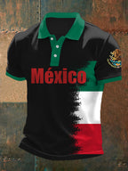 Men's Mexican Flag Print Casual Top