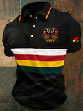 Men's Casual Germany Soccer Printed Polo Shirt