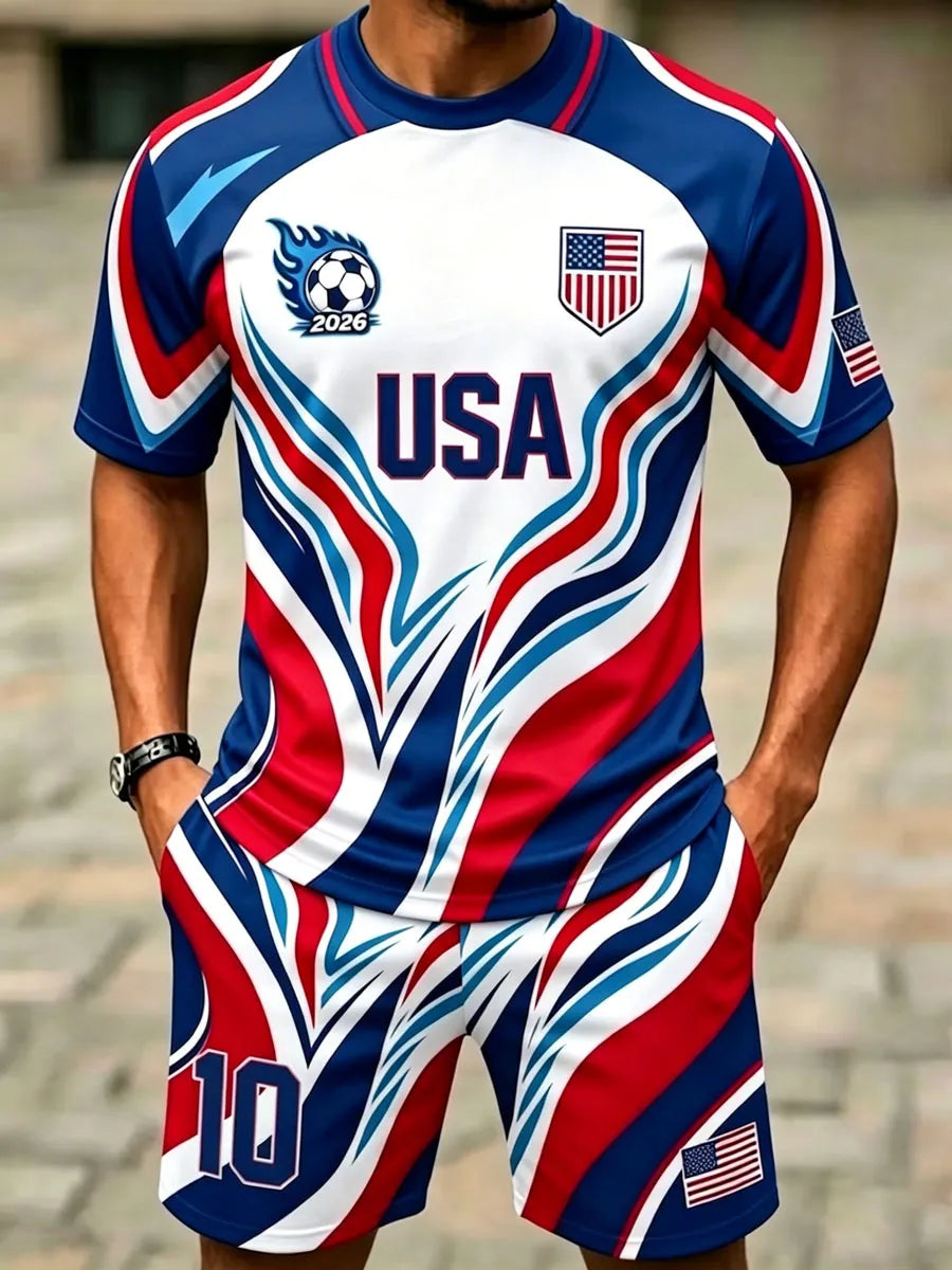Men'S American Football Fan Art Print Suit
