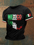 Men's Mexican Independence Day Printed Casual Short Sleeve Top