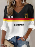 Women's Soccer Print Casual T-Shirt