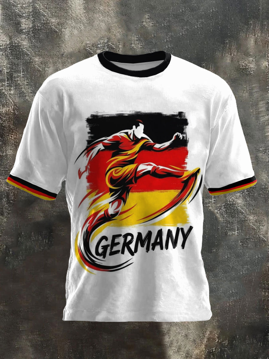 Men's Germany 2026 Soccer Team Supporter Print T-Shirt