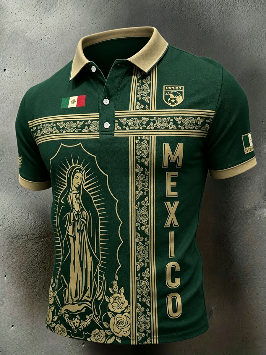 Men's Mexico Sports Lover Art Printed Casual Tops