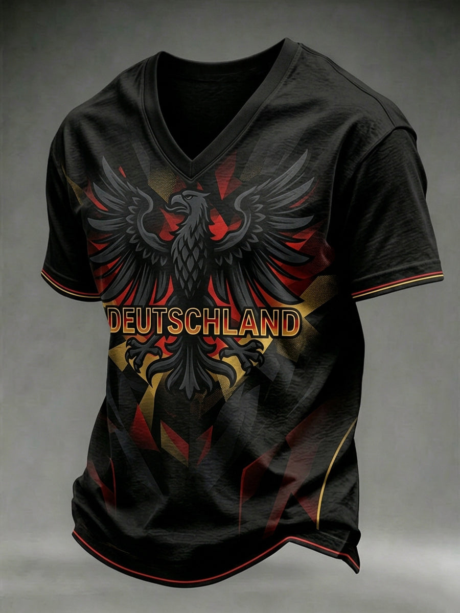 Men's German Football Lover Print T-Shirt
