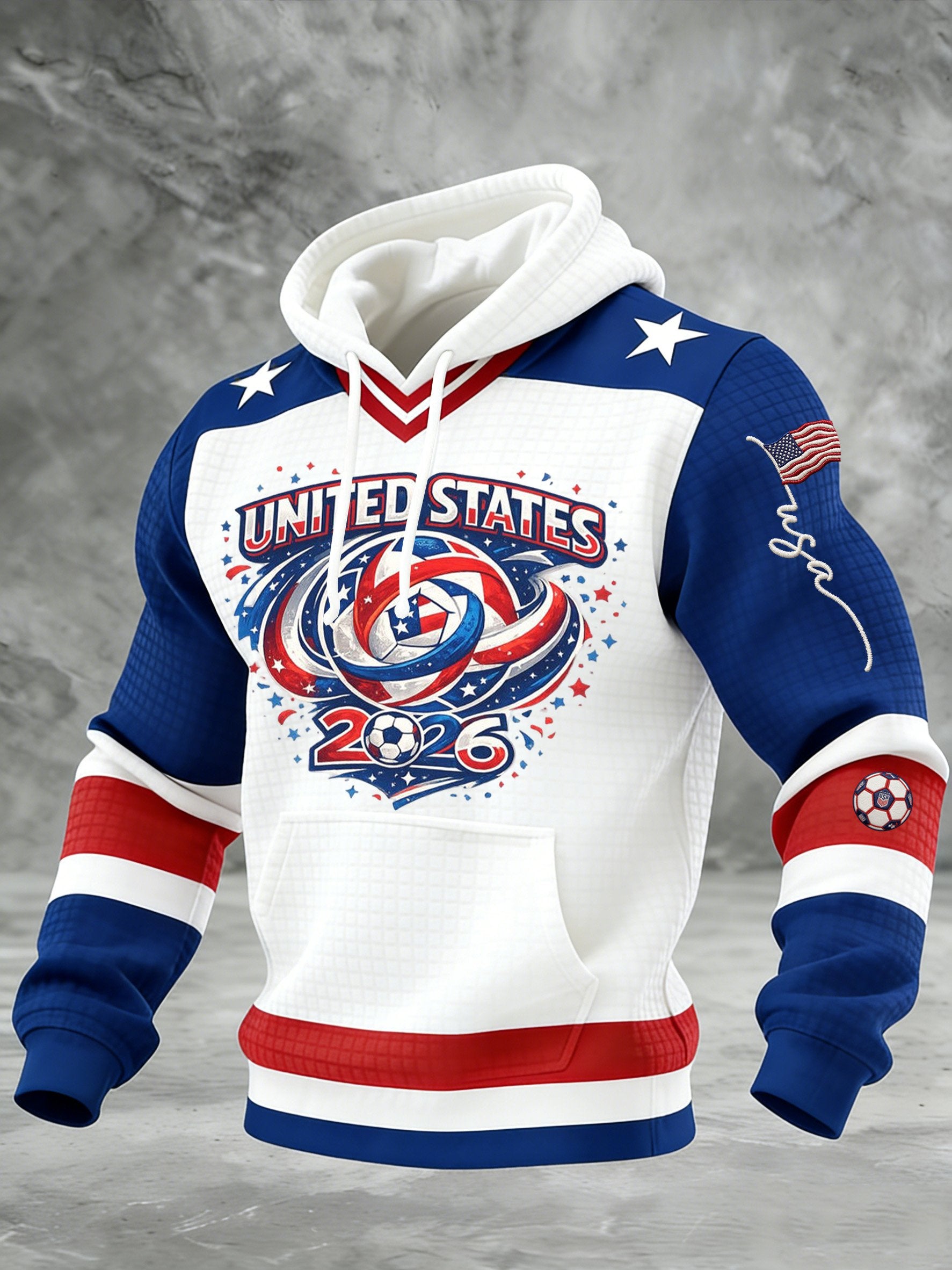 Men's Sporty Printed Hoodie