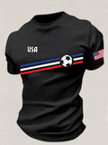 Men'S USA Football Lover Art Printed Polo Shirt