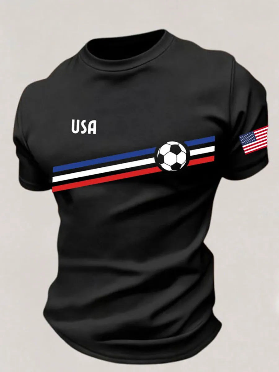 Men'S USA Football Lover Art Printed Polo Shirt