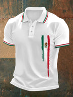 Men's Mexican Flag Print Casual Top