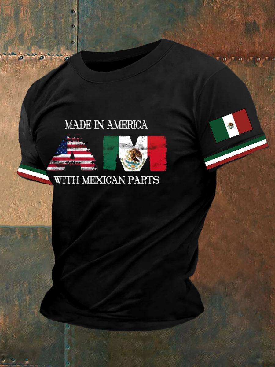 Men's Mexican Flag Print T-Shirt