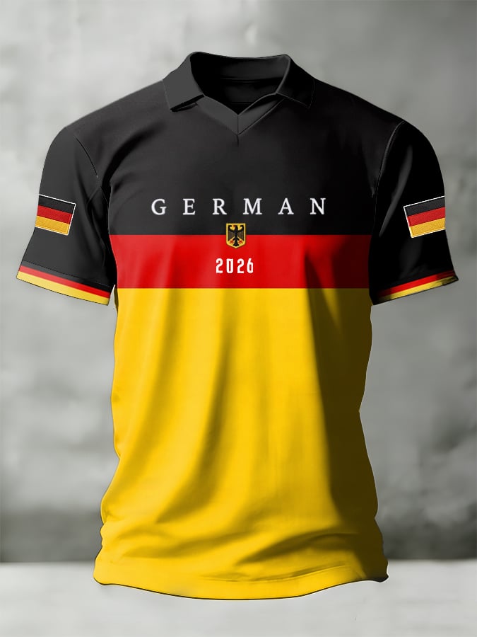 Men's German Football Print Shirt