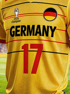 Men's Germany National Team Fan Jersey – No. 17 Short-Sleeve T-Shirt (Mesh, Breathable)
