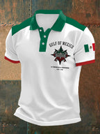 Men's Gulf Of Mexico Mexican Flag Print Casual Top