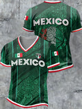 Men's Mexigo Print V-neck T-shirt