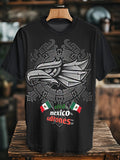 Men's Mexican Aztec Feathered Snake Culture Printed Casual Top