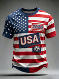 Men'S USA Football Lover Art Printed Polo Shirt