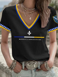 Women's Bosnia Football Lover ZMAJEVI Printed T-shirt