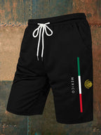 Men's Mexico Flag Print Casual Shorts