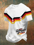 Men's Soccer Casual Printed Short-Sleeve T-Shirt
