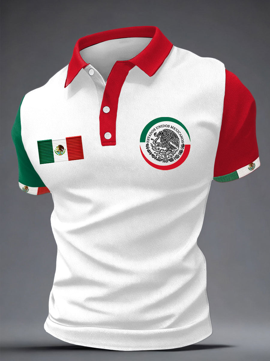 Men's Mexico Baseball Lover Printed Casual Tops
