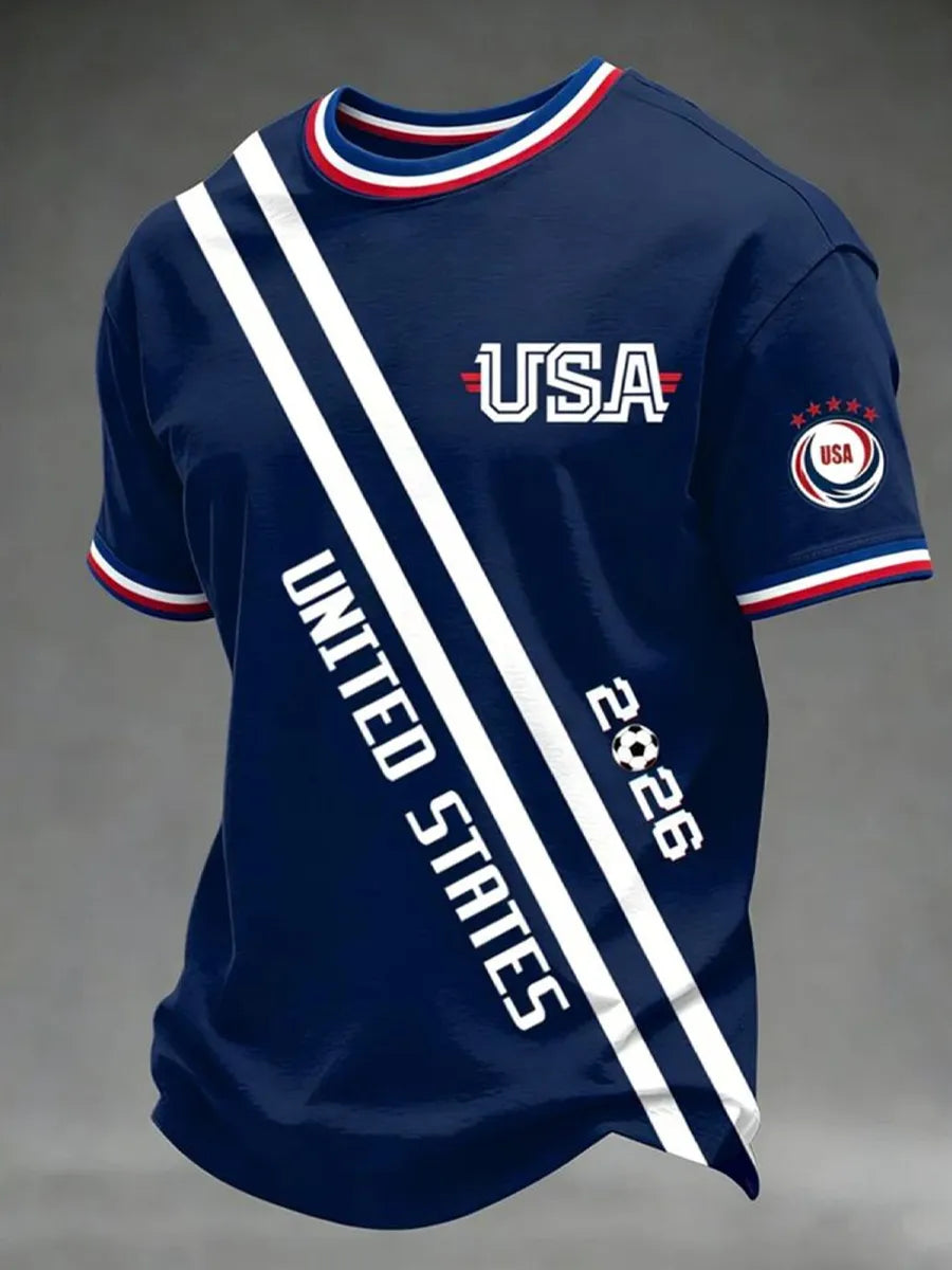 Usa Soccer T-Shirt, World Cup 2026 Fan Shirt, Us Football Shield, Gift For Soccer