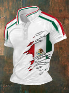 Men's Mexico Flag Print Casual Top